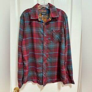 MARMOT Plaid Flannel Shirt Mens Size Large Button Down Long Sleeve